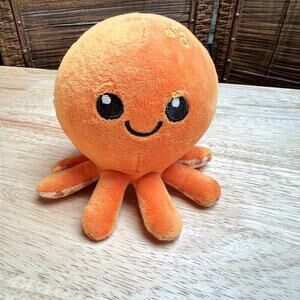 Orange Kawaii Octopus Plush, Aquarium At The Boardwalk Stuffed Animal Small
